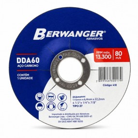 Disco DDA 60 Berwanger 115 x 6,4 x 22,2mm 