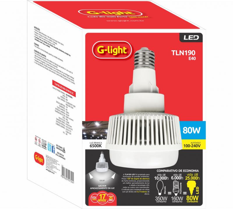 Lâmpada TLN 190 80W 6500K AUTOVOLT E40