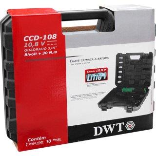 Chave catraca a bateria  bivolt, CCD 108, DWT