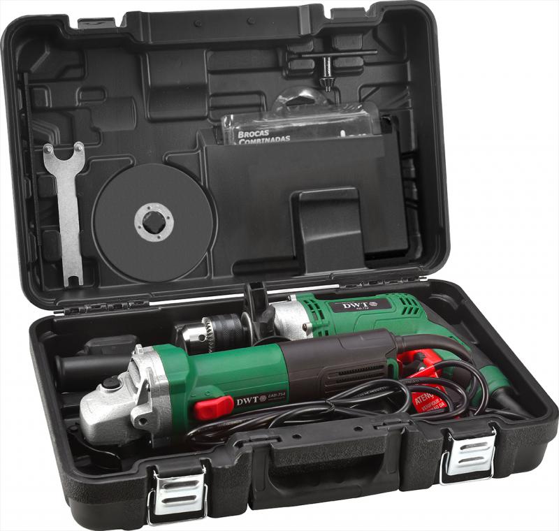 Conjunto esmerilhadeira e Furadeira EFD 751, DWT