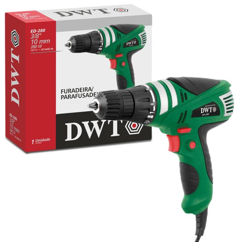 Parafusadeira E Furadeira Elétrica Ed-280 3/8 220v Dwt