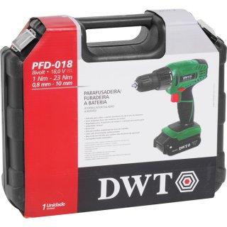 PARAFUSADEIRAS/FURADEIRAS A BATERIA PFD 018 • BATERIA: ÍONS DE LÍTIO 18,0 V DWT