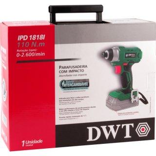 PARAFUSADEIRAS COM IMPACTO A BATERIA INTERCAMBIÁVEL  IPD 1818I DWT