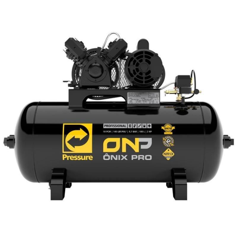 Compressor de Ar 2,0 HP 10 Pés 100 Litros ONP 10/100V Mono ÔNIX PRO PRESSURE