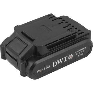 PARAFUSADEIRA COM IMPACTO A BATERIA PFD 120I • BATERIA: ÍONS DE LÍTIO 12,0 V  DWT