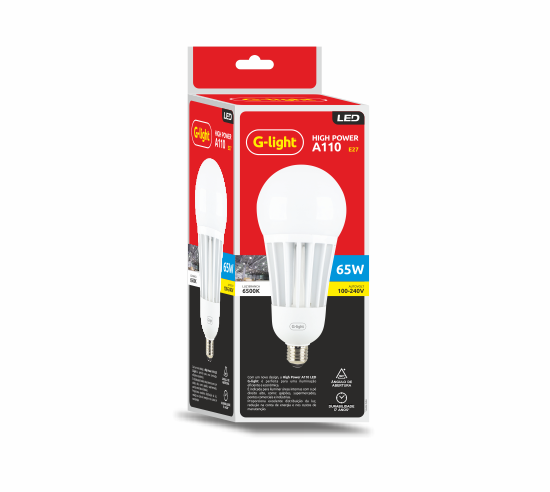 High Power LED A110 LED E27 65W 6500K AUTOVOLT