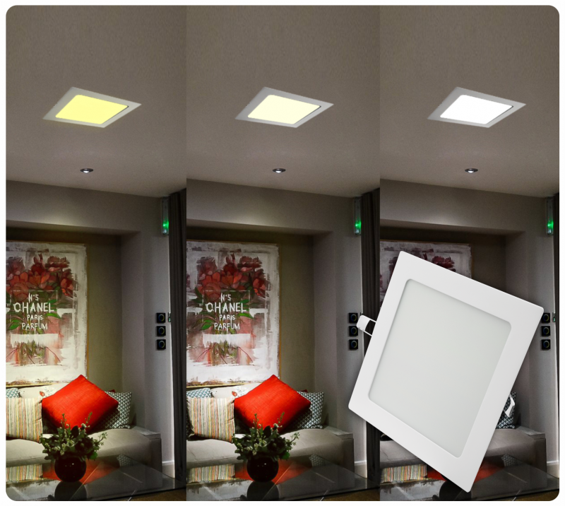 Painel Slim G-Light Quadrado 18W 3000/4000/6500K AUTOVOLT