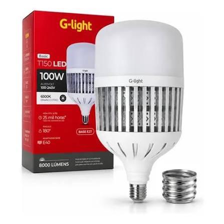 Lâmpada Led T150 100w E27 E40 6500k Autovolt Branco G-light