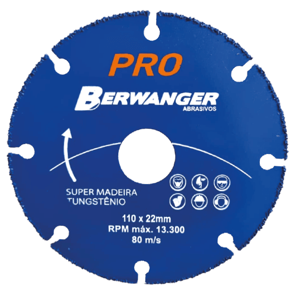 Disco Diamantado Super Madeira PRO Berwanger 115 x 22mm 