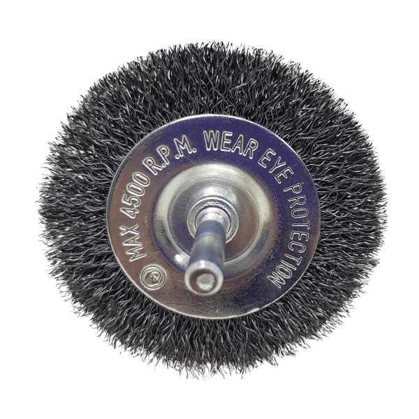 Escova de Aço Ondulado com Haste Berwanger 75mm Haste 6mm