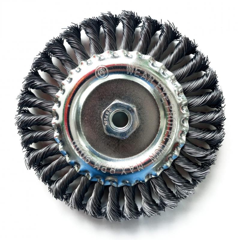 Escova de Aço Trançada Circular Berwanger 150mm x M14