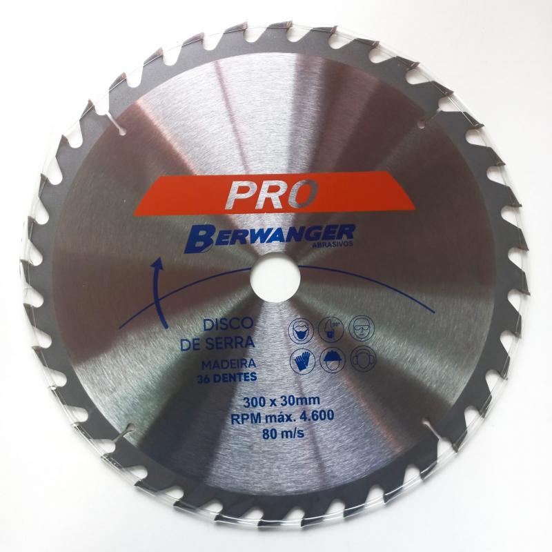 Disco Serra Circular PRO 36 Dentes Berwanger 300 x 30mm 