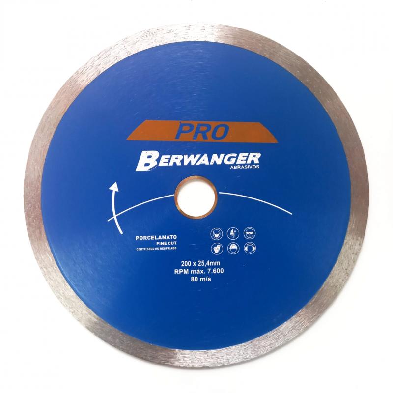 Disco Diamantado Contínuo PRO Berwanger 200 x 25,4mm 